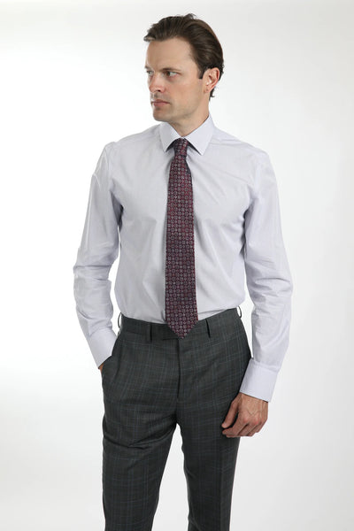 Hardy Amies Navy Check Shirt (Slim Fit)