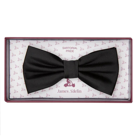 JASATIN Black JAMES ADELIN Luxury Satin Weave Pre Tied Bow Ties