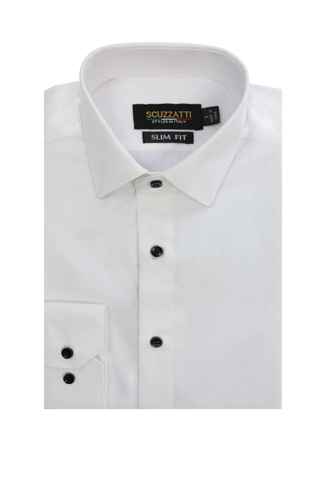 Scuzzatti Levi Fine Twill Shirt White