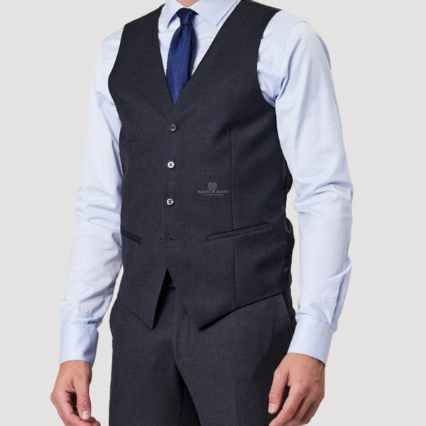 Savile Row Vest - ISAAC CHARCOAL B4