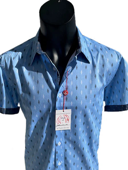 WHITNEY TOWN Short Sleeve Shirt Blue JLW9046