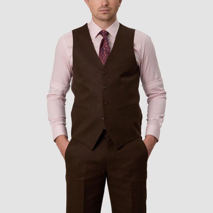 Savile Row Vest - SAUL SL8 BROWN