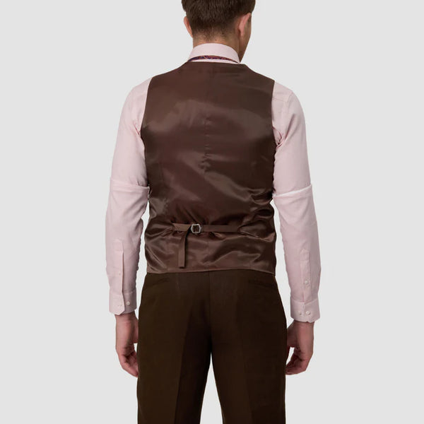 Savile Row Vest - SAUL SL8 BROWN