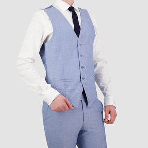 Savile Row Vest - SAUL SL5 SKY