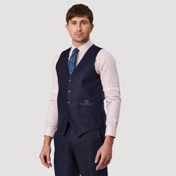 Savile Row Vest - SAUL NAVY SL7