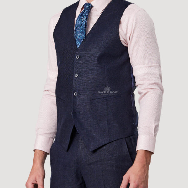 Savile Row Vest - SAUL NAVY SL7